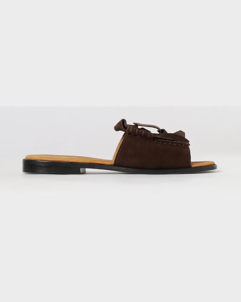 Sebago Wildleder-Mules mit Fransen Dark