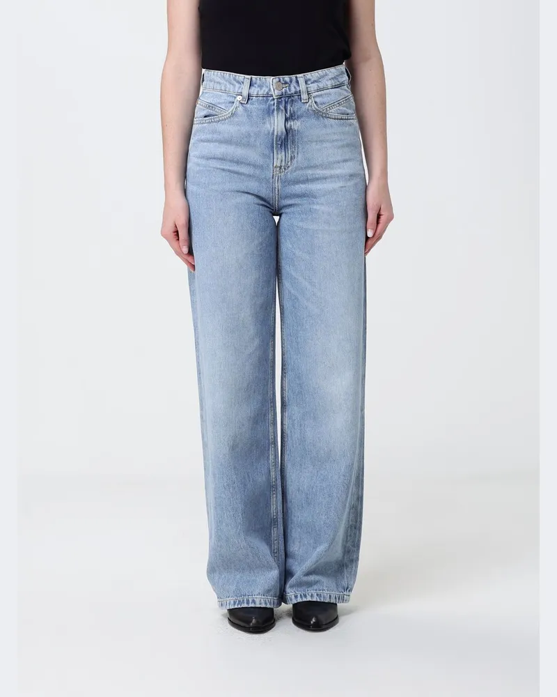 HUGO BOSS Weite Jeans aus Baumwolldenim Hellblau