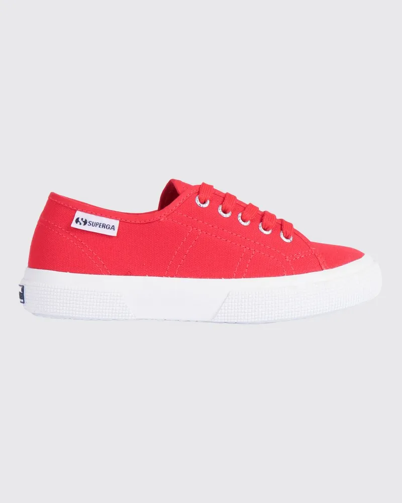 Superga 3750 Leggera Sneaker für Kinder von aus Baumwoll-Canvas mit Logo Rot