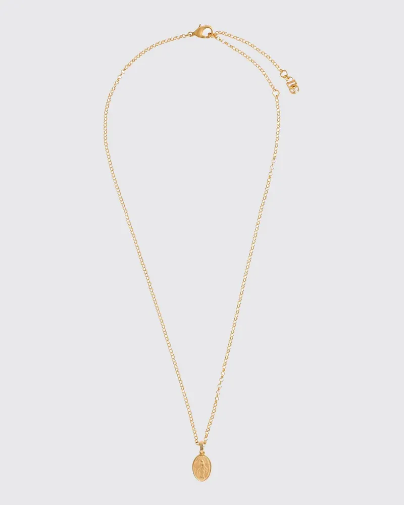 Dolce & Gabbana DOLCE  GABBANA Halsnahe Messing-Halskette Dolce & Gabbana mit verschiebbarem Anhänger Gold
