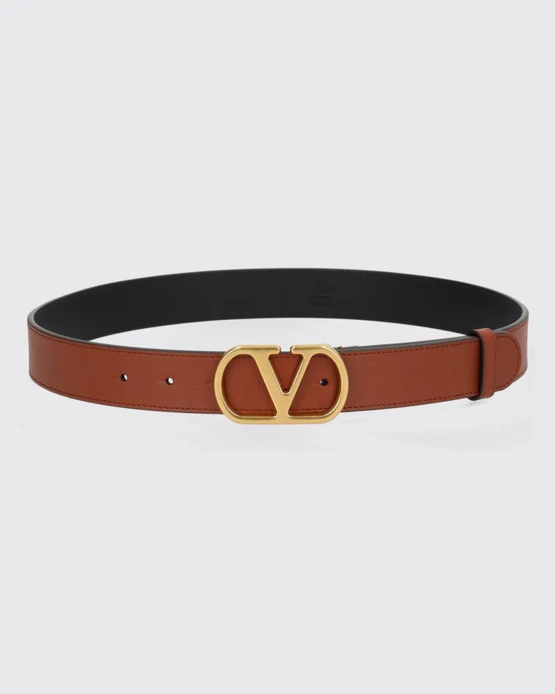 Valentino Garavani VLogo Signature Ledergürtel Braun