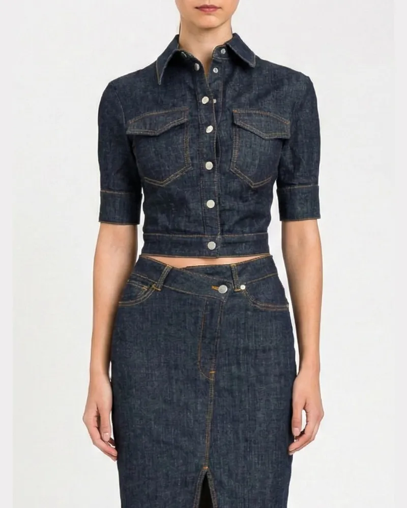 Twin-Set Hemd aus Stretch-Denim Denim