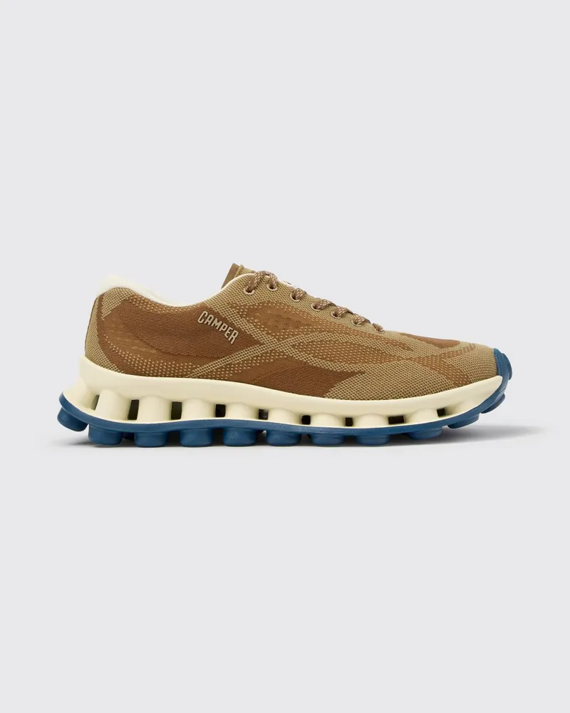 Camper Pelotissima-Sneaker aus recyceltem PET mit ultraleichter XL Extralight®-Sohle Braun