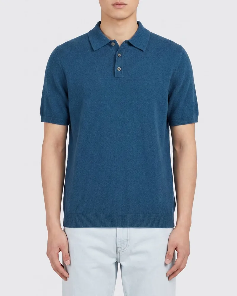 Roberto Collina Polo herren Blau