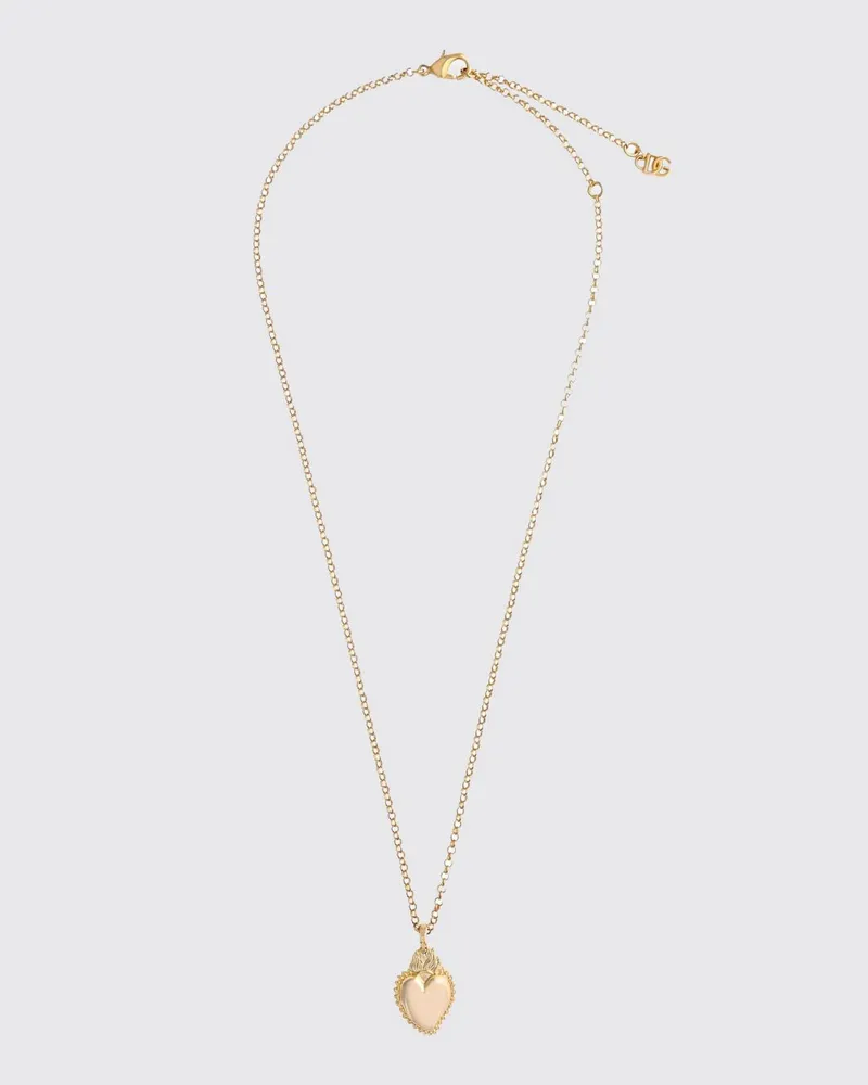 Dolce & Gabbana DOLCE  GABBANA Halsnahe Messing-Halskette Dolce & Gabbana mit Herzanhänger und DG-Monogramm Gold