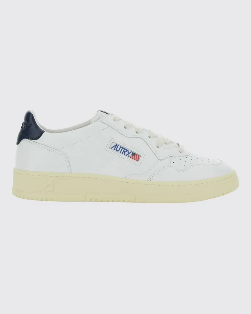 AUTRY Medalist Low Sneakers aus glattem Kalbsleder im Bicolor-Design Weiss