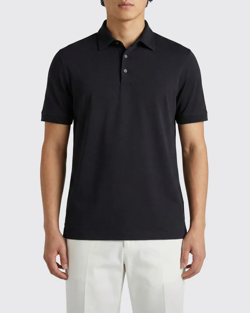 Zanone Polo herren Schwarz
