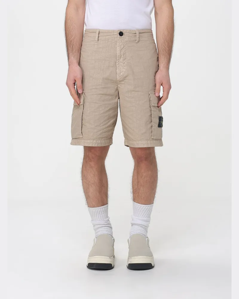 Stone Island Cargo-Shorts aus Panama-Nylon Sand