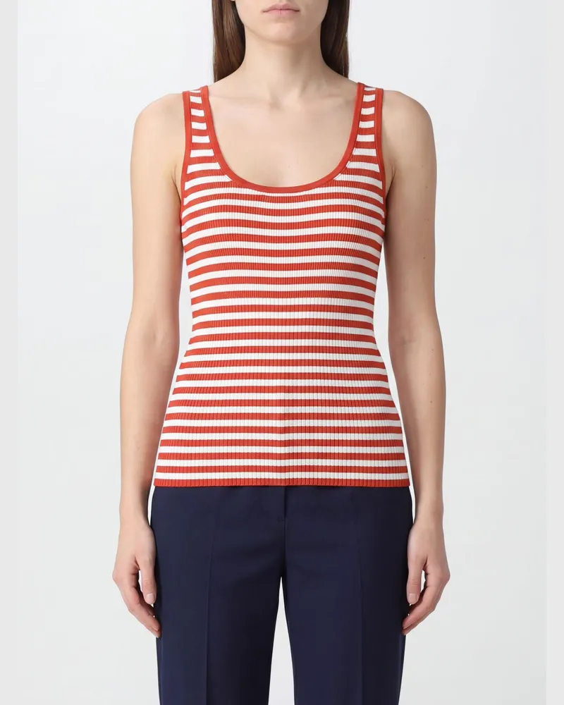 Max Mara Basic Top aus Baumwolle Weiss