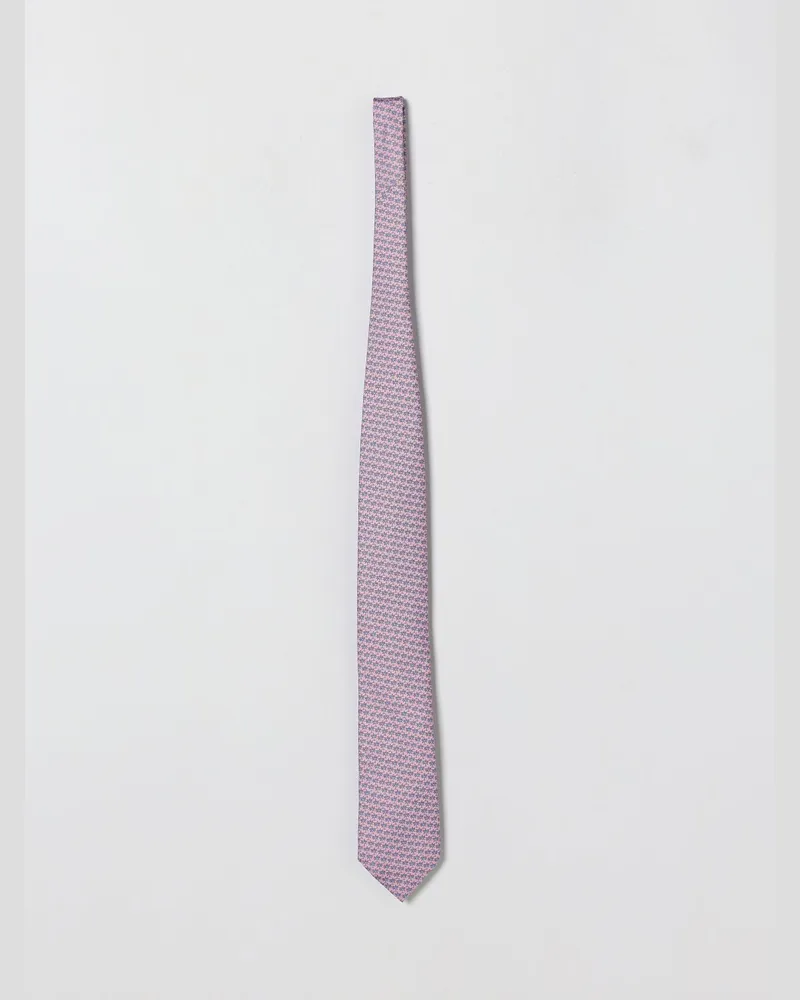 Ermenegildo Zegna Seidenkrawatte mit Palmen-Allover-Print Pink