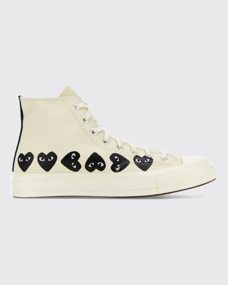 Comme des Garçons Hohe Chuck 70 Canvas-Sneakers mit Logo-Print Weiß