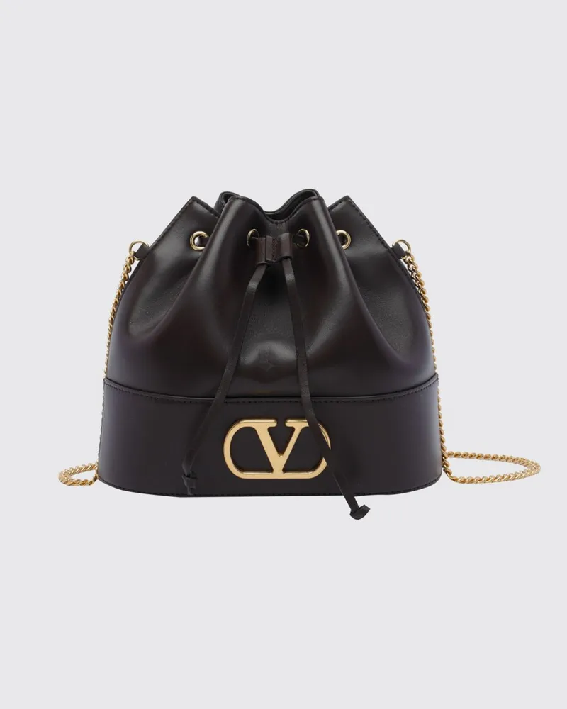 Valentino Garavani VLogo Signature Mini-Beuteltasche aus Kalbsleder Braun