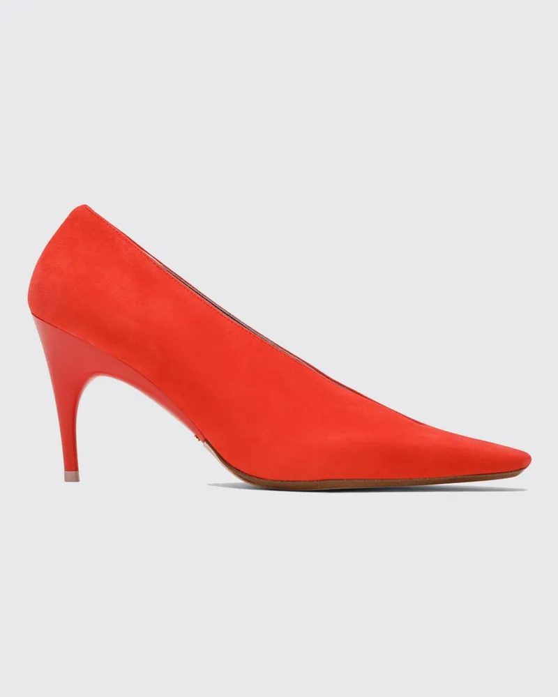 Balenciaga Duchesse-Pumps aus Wildleder Rot