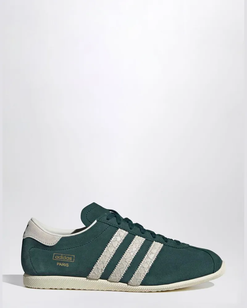 adidas Paris Sneaker aus Leder und Wildleder mit 3-Streifen-Logo Grün