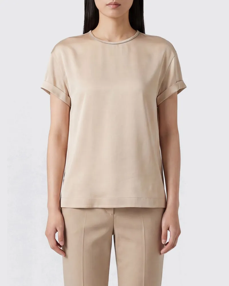 Brunello Cucinelli Seidentop Sand