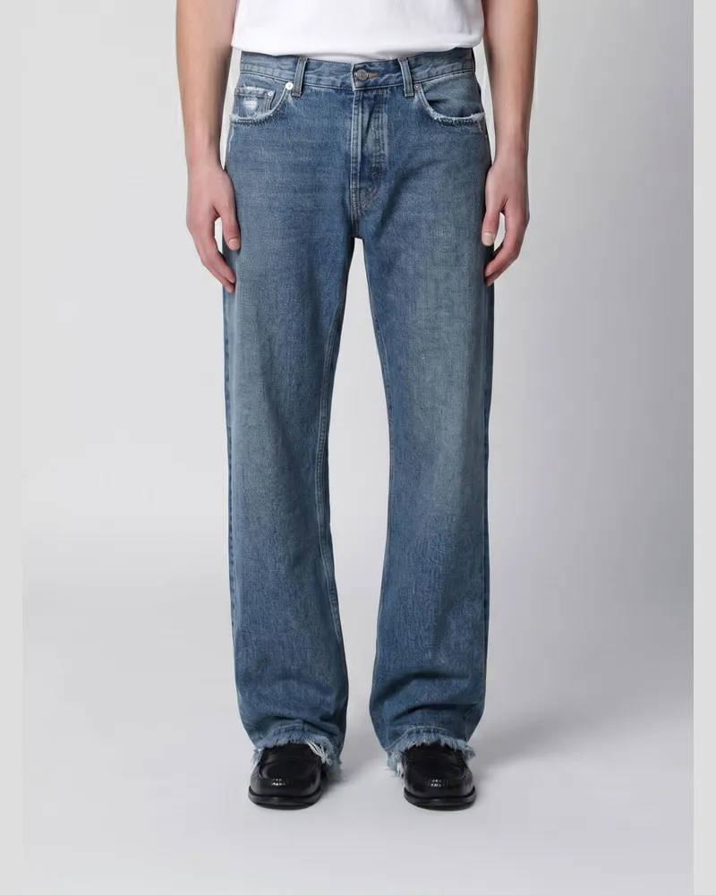 Séfr Weite Jeans aus Denim Blau