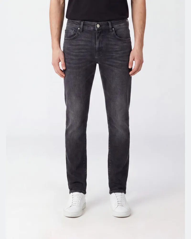 PT TORINO Mittelhohe Five-Pocket-Skinny-Jeans von aus Stretch-Denim Schwarz