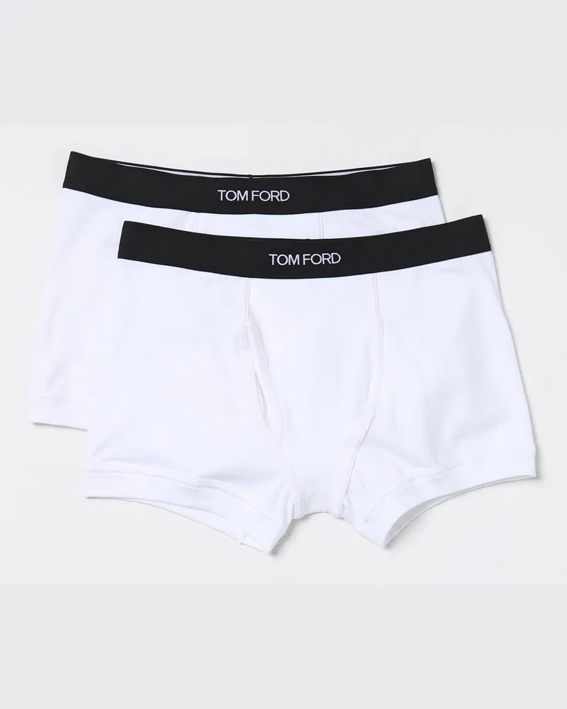 Tom Ford 2er-Set Stretch-Baumwollboxershorts Weiß