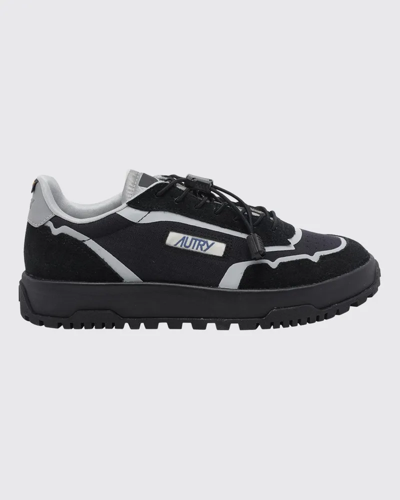 AUTRY Wildpace Low zweifarbige Sneaker aus Kalbsleder und Cordura®-Nylon Schwarz