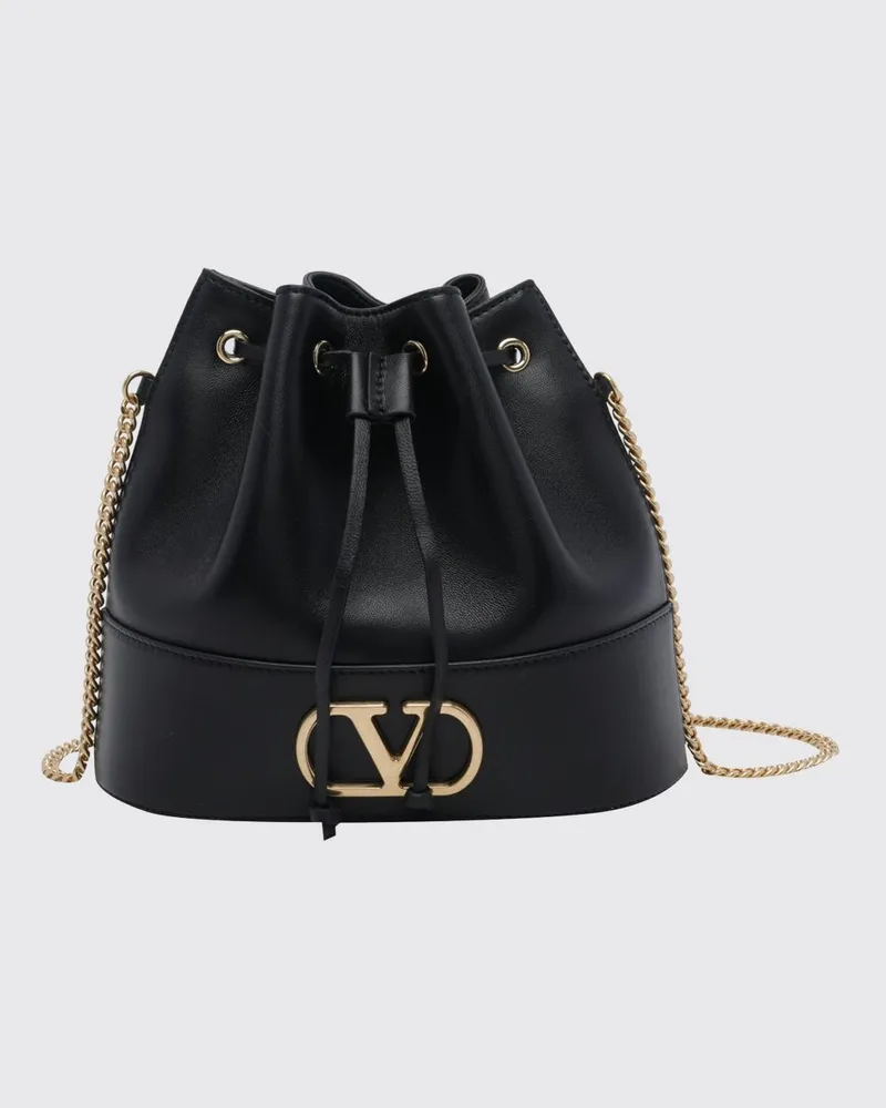Valentino Garavani VLogo Signature Mini-Beuteltasche aus Kalbsleder Schwarz