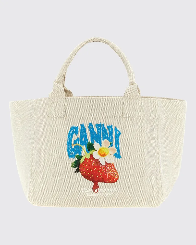 Ganni Schultertasche damen Beige