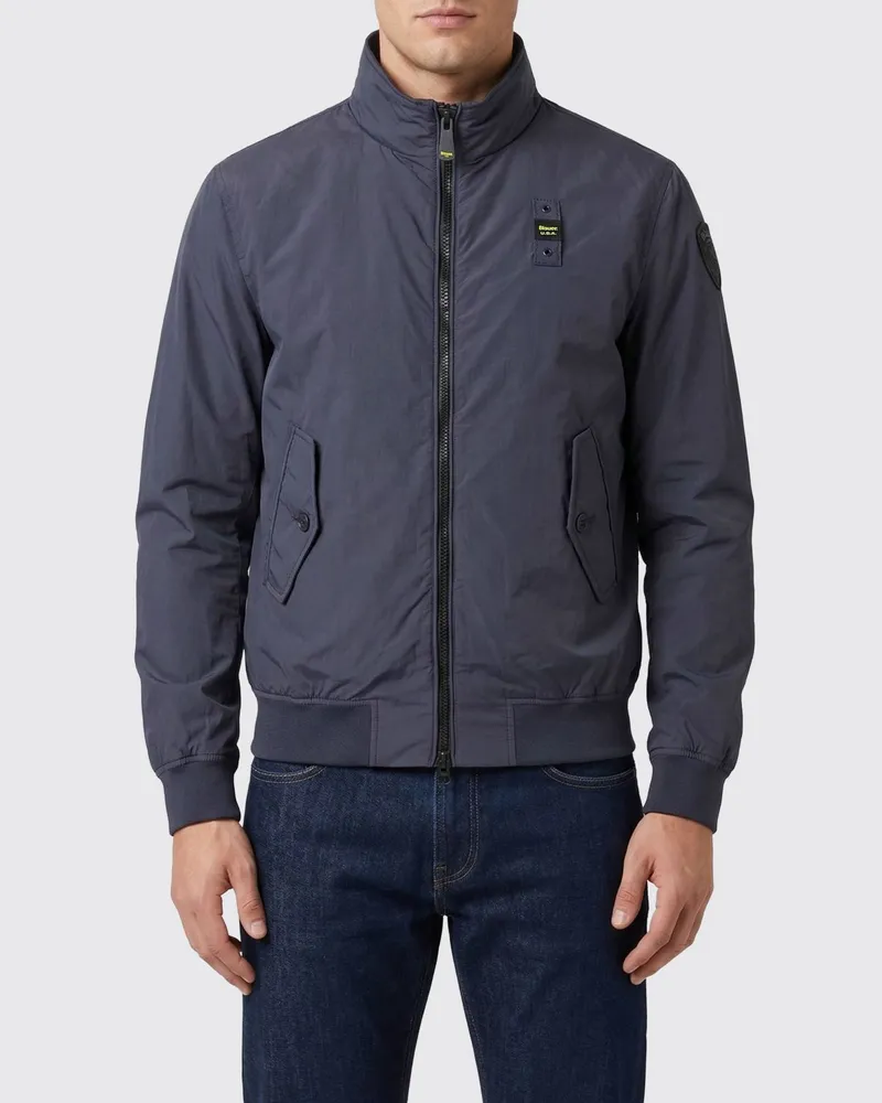 Blauer Bomberjacke aus Nylon Blau