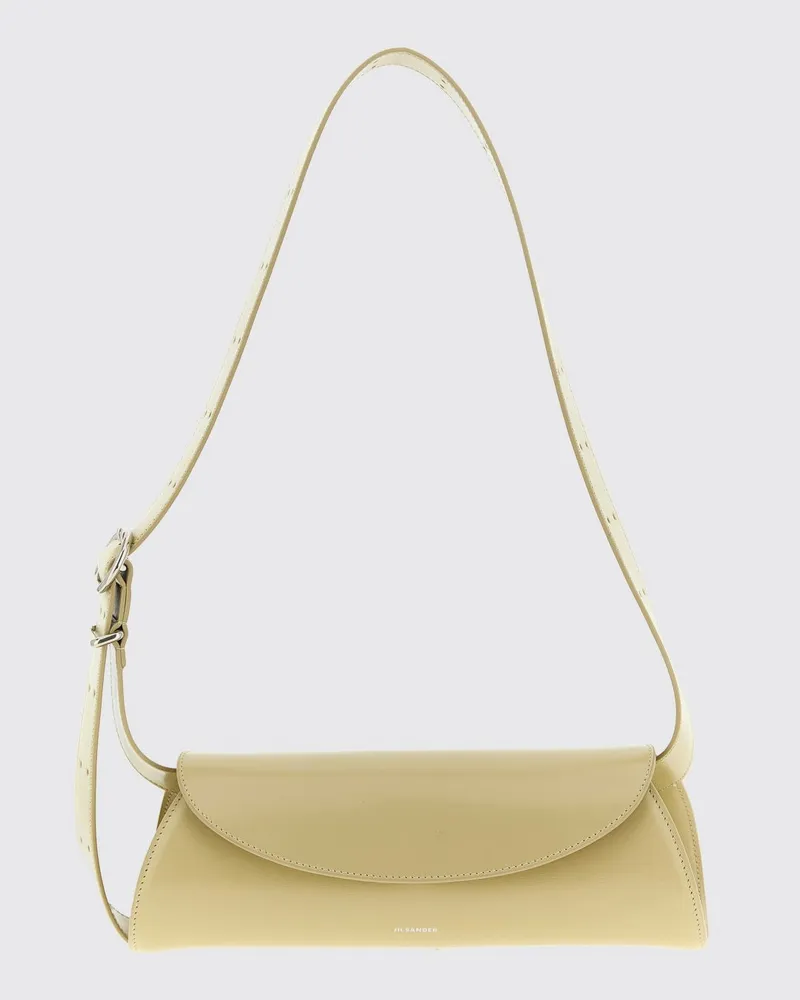 Jil Sander Cannolo Tasche aus Leder Beige