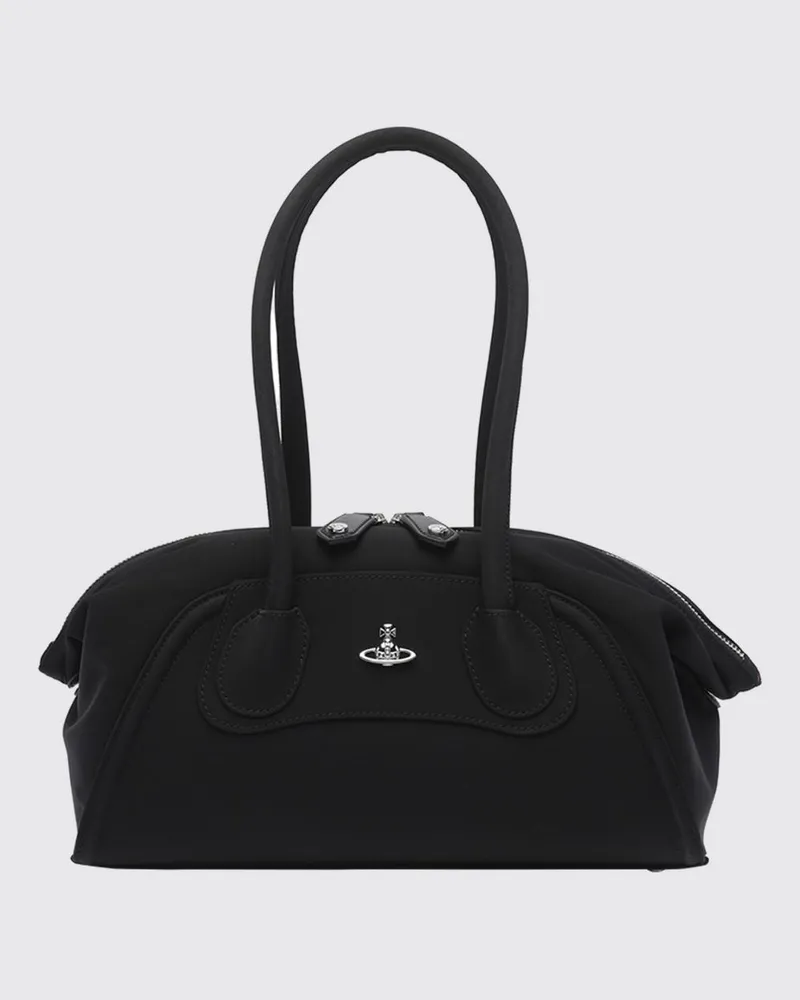 Vivienne Westwood Schultertasche aus recyceltem Polyester mit Orb-Logo Schwarz