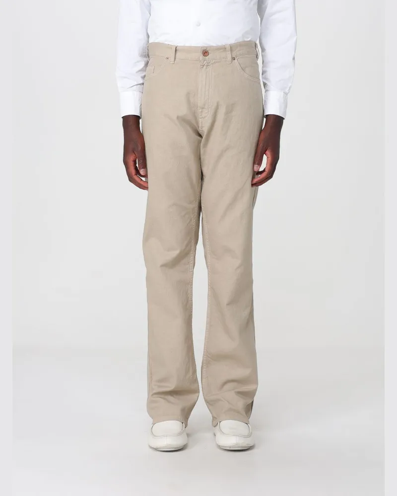 ASPESI Straight-Leg Jeans mit hohem Bund aus Baumwolldenim im 5-Pocket-Stil Beige