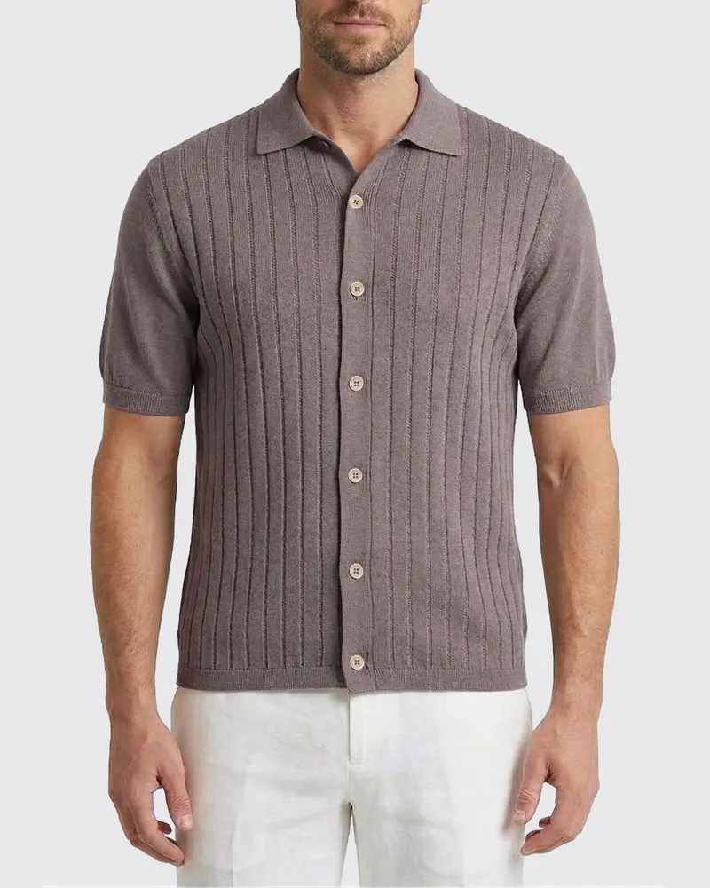 Brunello Cucinelli Hemd herren Braun