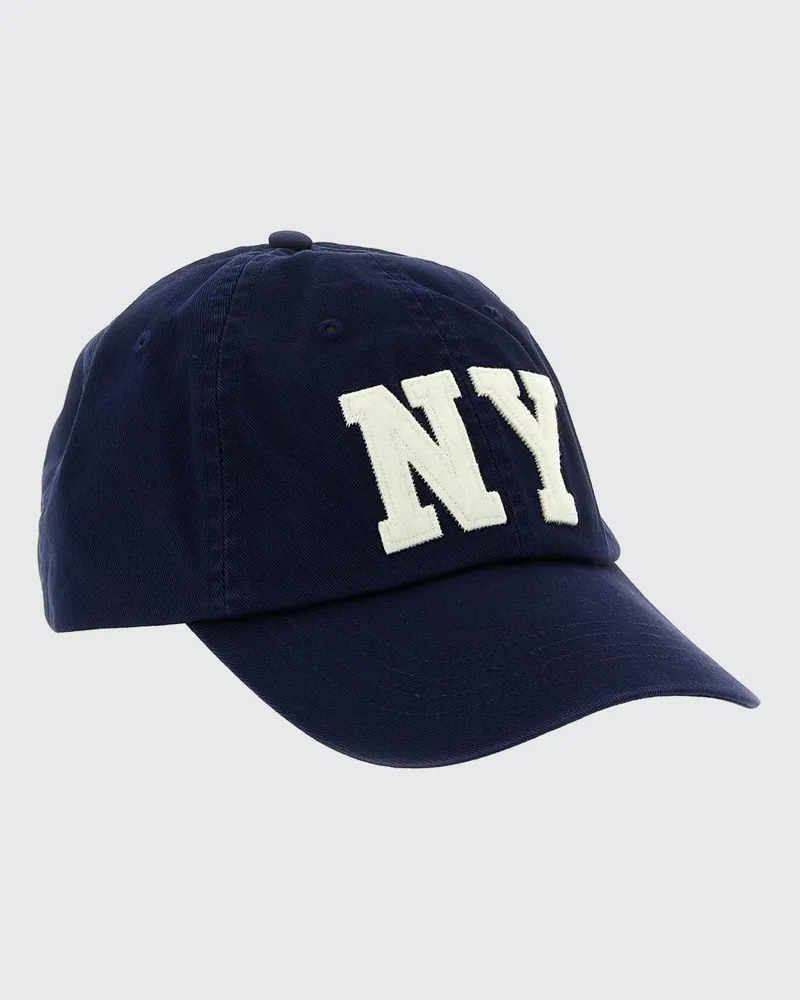 Ralph Lauren Baseballkappe aus Baumwolle mit gesticktem Logo und Slogan Blau