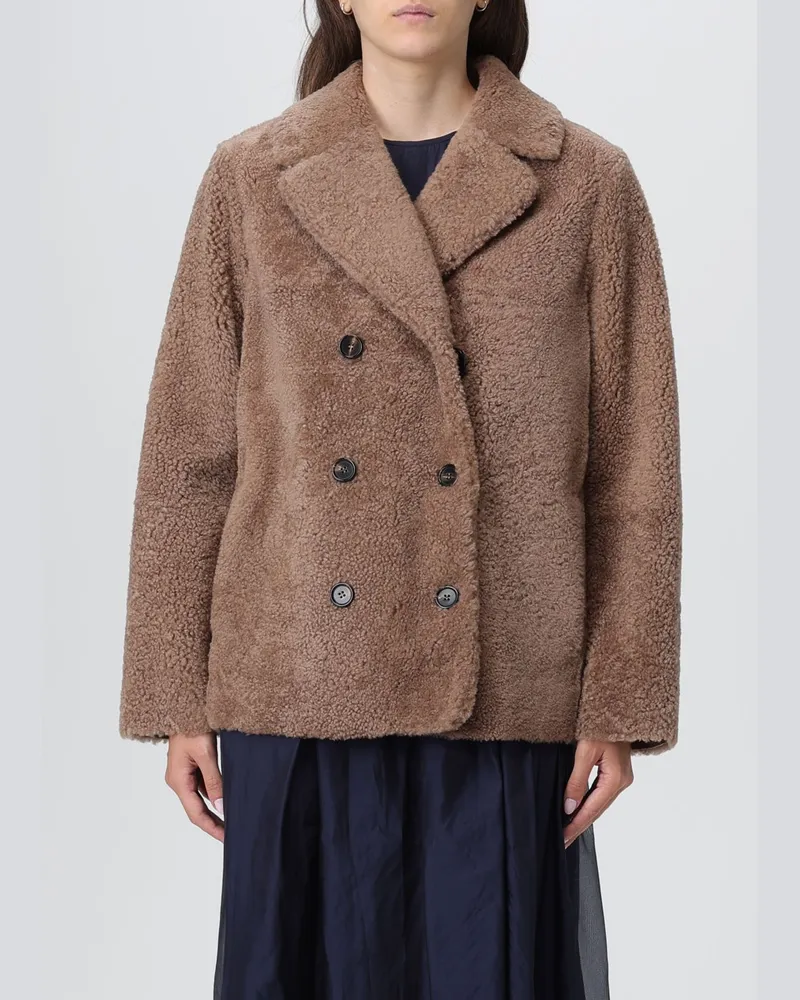 Max Mara Pelzmantel damen Beige