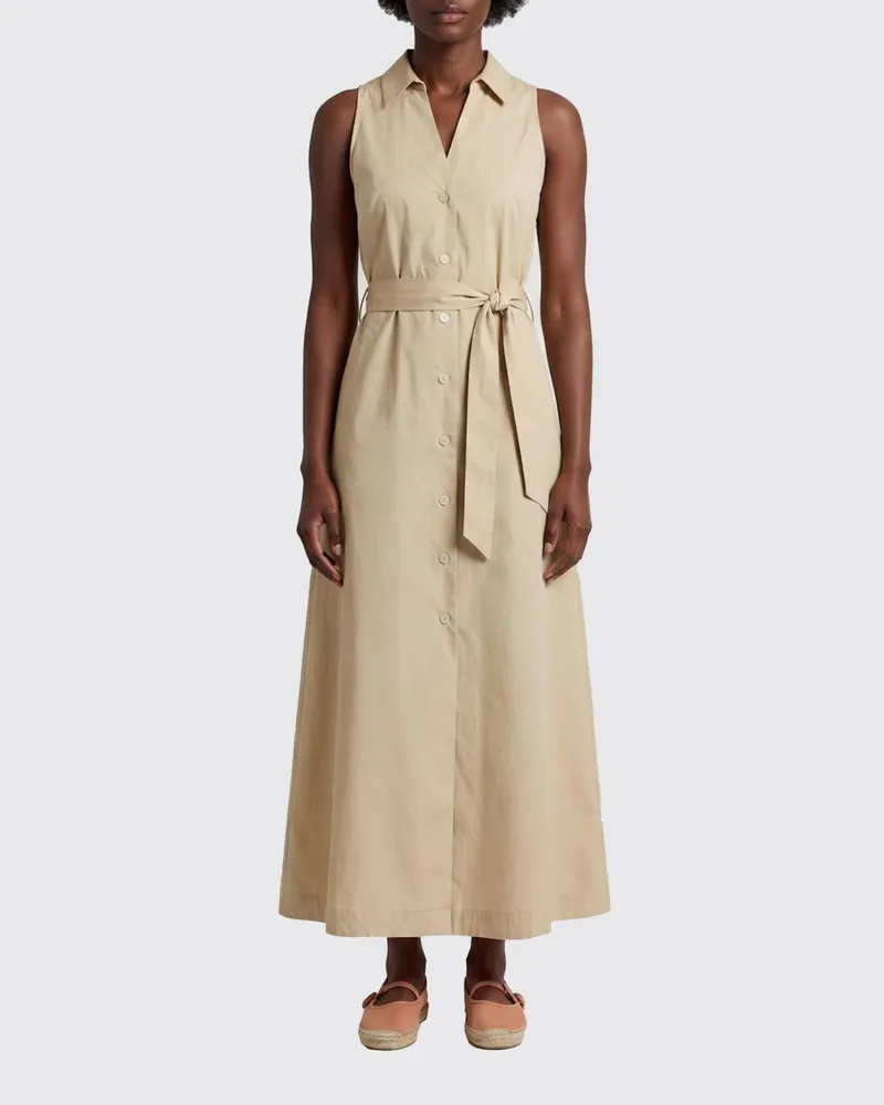 Woolrich Baumwoll-Hemdblusenkleid Beige