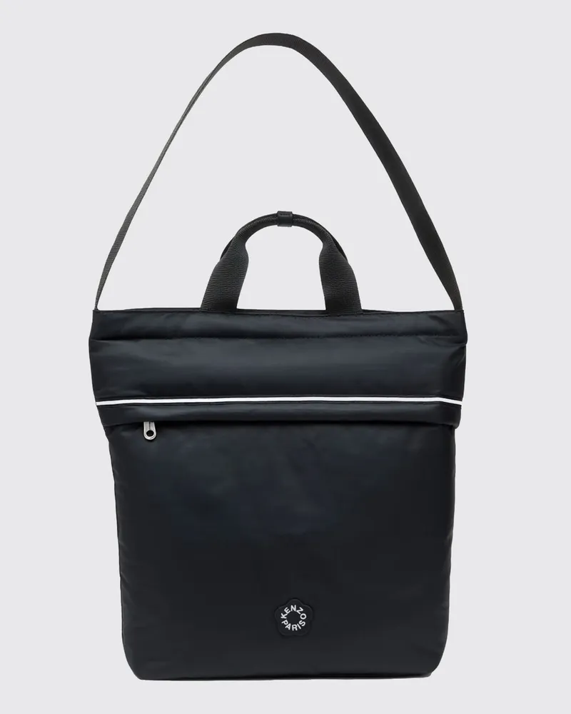 Kenzo Boke Flower 2.0 Tote-Bag aus Nylon mit Doppelgriff und verstellbaren Schultergurten Schwarz