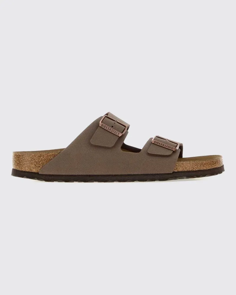Birkenstock Arizona Sandalen aus Birko-Flor® mit doppeltem Riemen und Schnallen Braun