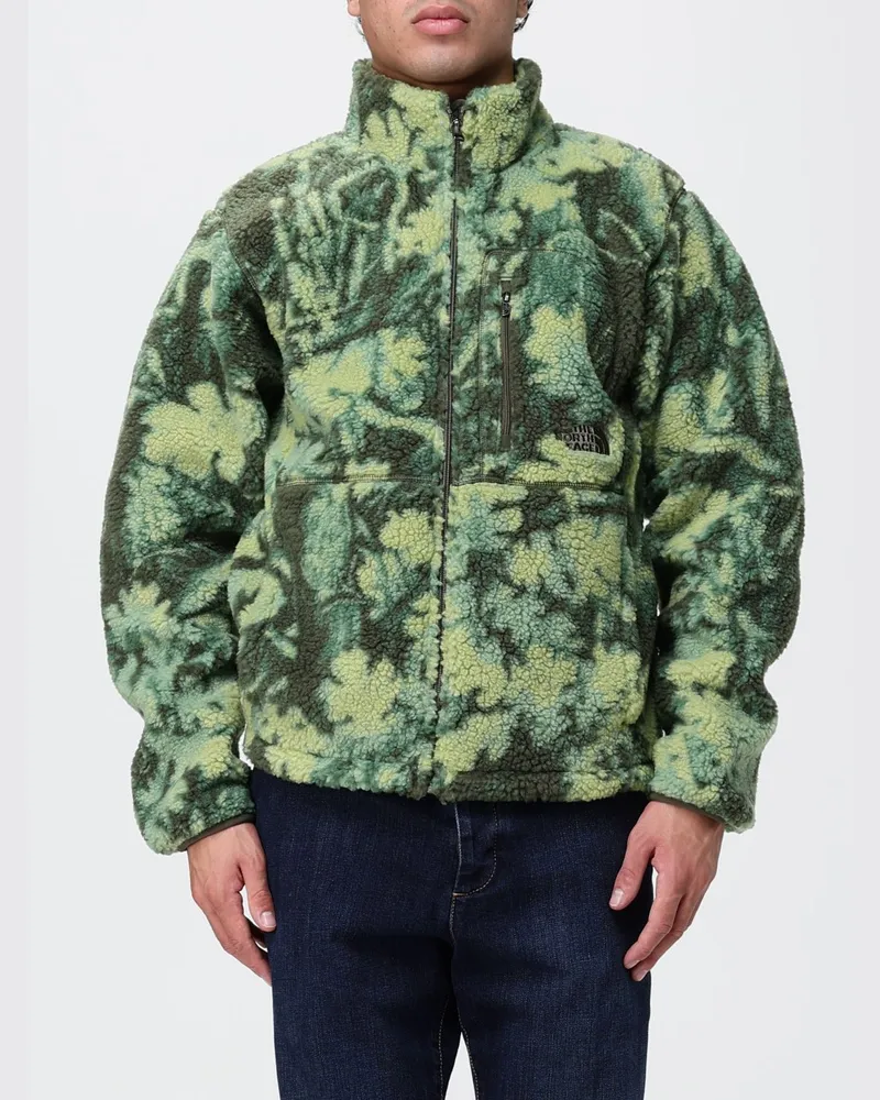 The North Face Fleecejacke Extreme Pile mit Blumendruck und Stehkragen Grün