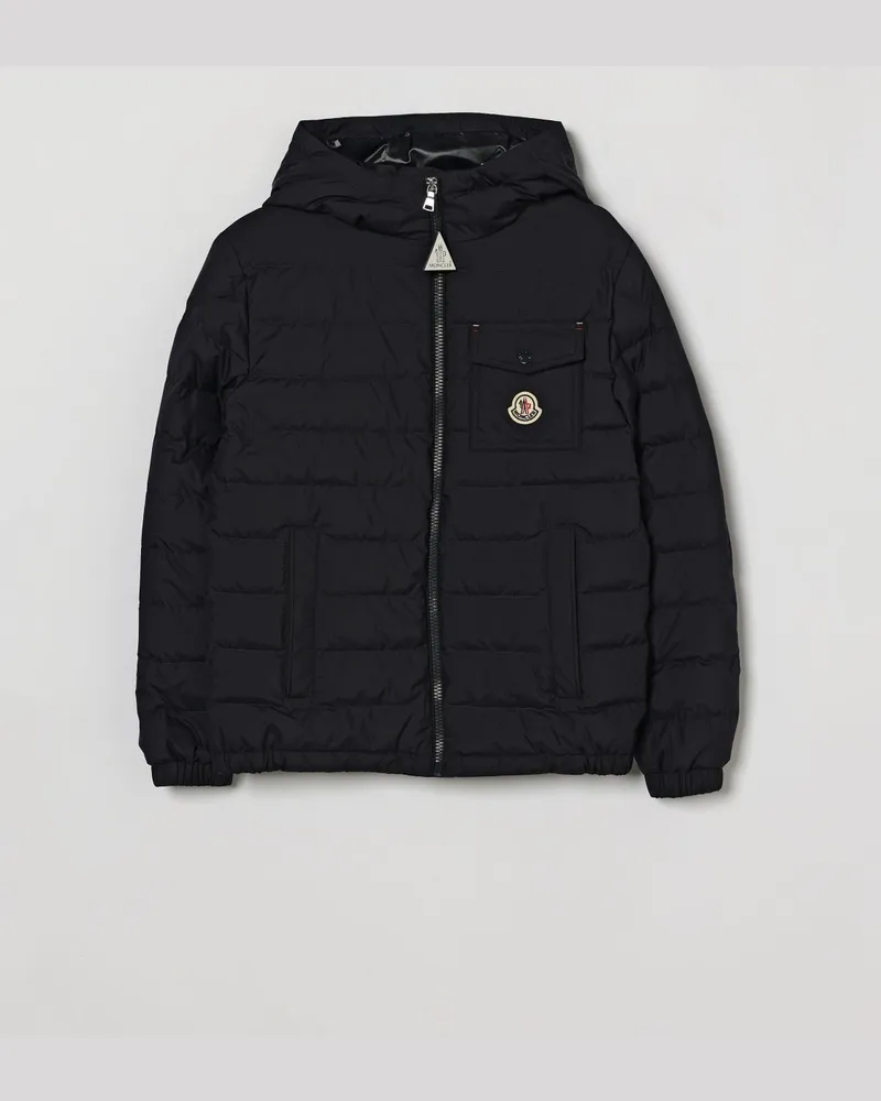 Moncler Daunenjacke Quillon für Jungen mit Kapuze aus recyceltem Polyester Navy