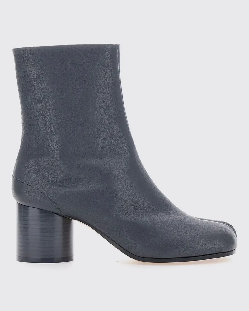 Maison Margiela Tabi-Stiefeletten aus Lammleder mit zylindrischem Absatz Grau