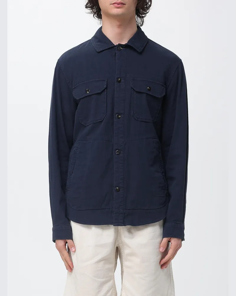 Woolrich Leinen-Overshirt Blau
