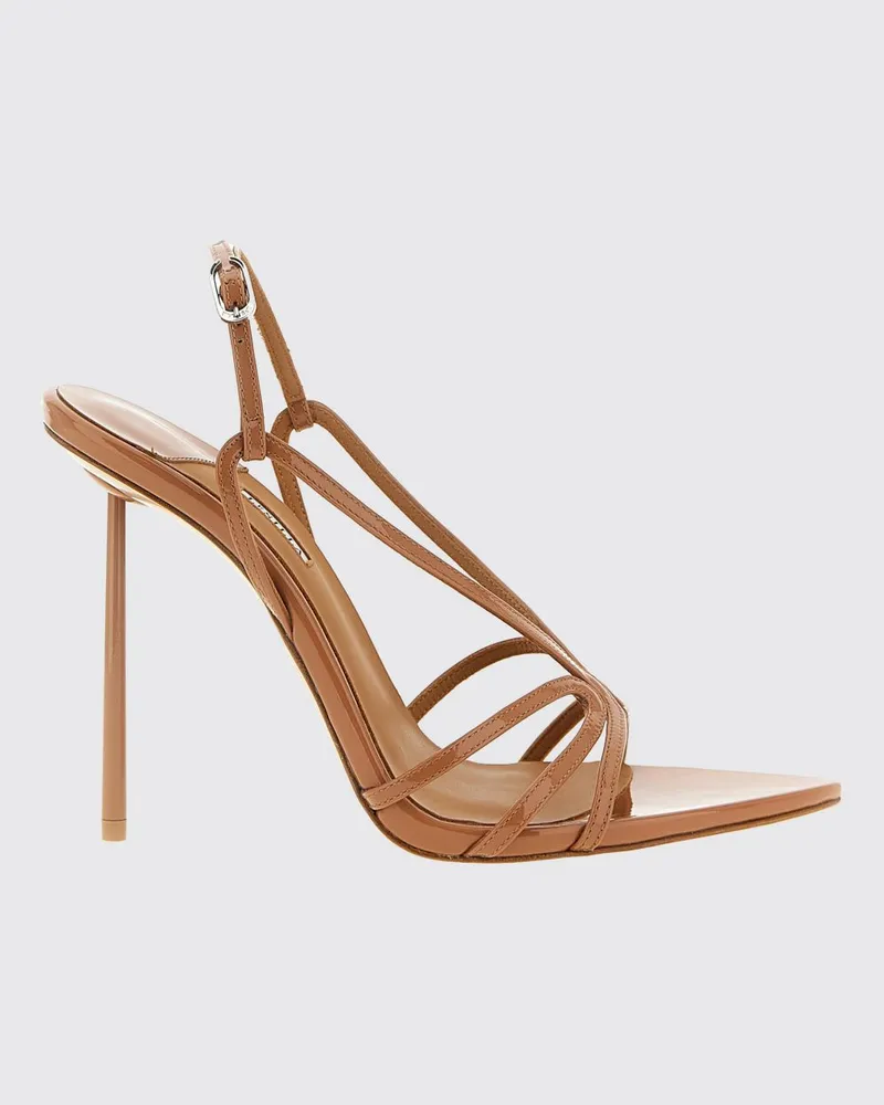 Le Silla Eugenie Lackleder-Sandalen Braun