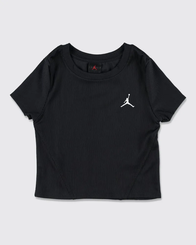 Nike Sport-T-Shirt aus technischem Gewebe von für Kinder mit Kontrastlogo Schwarz