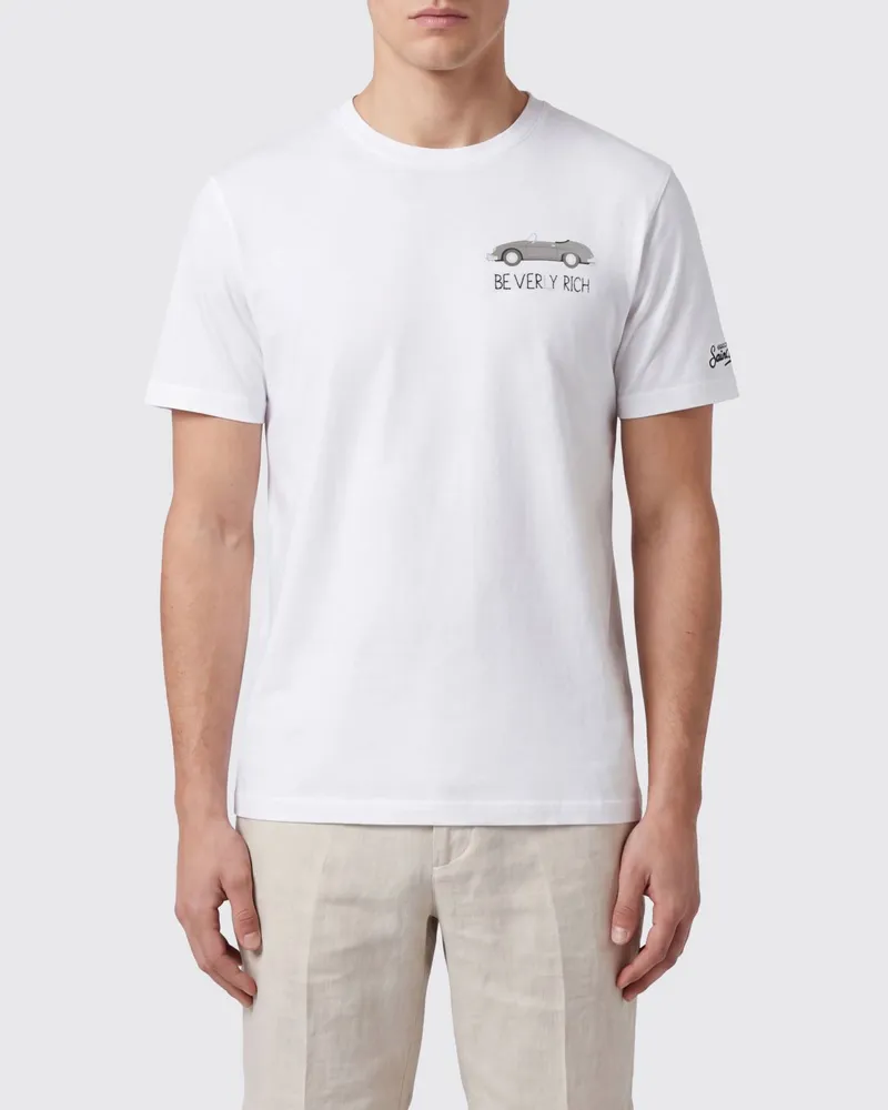 MC2 Saint Barth Baumwoll-Rundhals-T-Shirt Cream