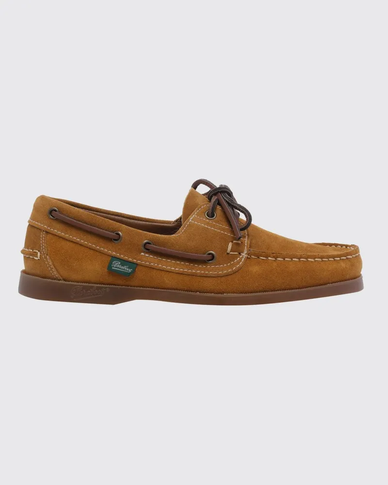 Paraboot Barth Marine Bootsschuhe aus braunem Veloursleder Honey