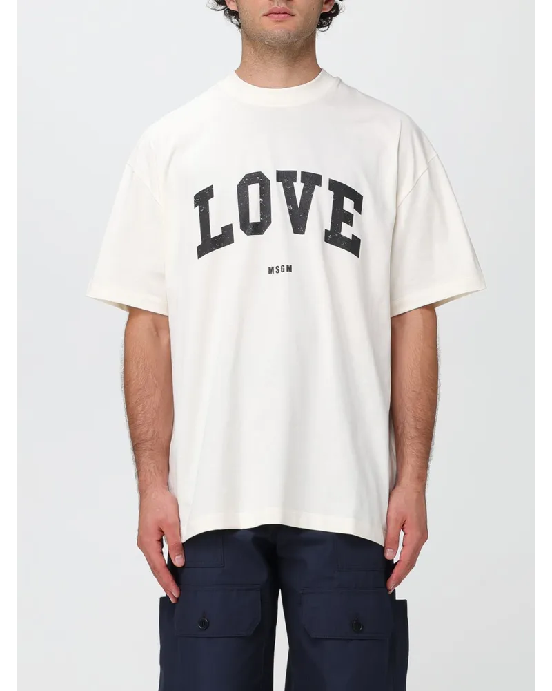 MSGM T-shirt herren Cream