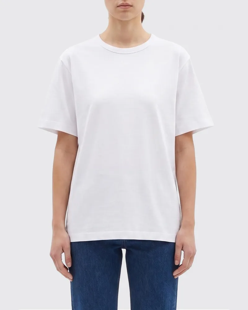 J.W.Anderson Basic Baumwoll-T-Shirts Weiß