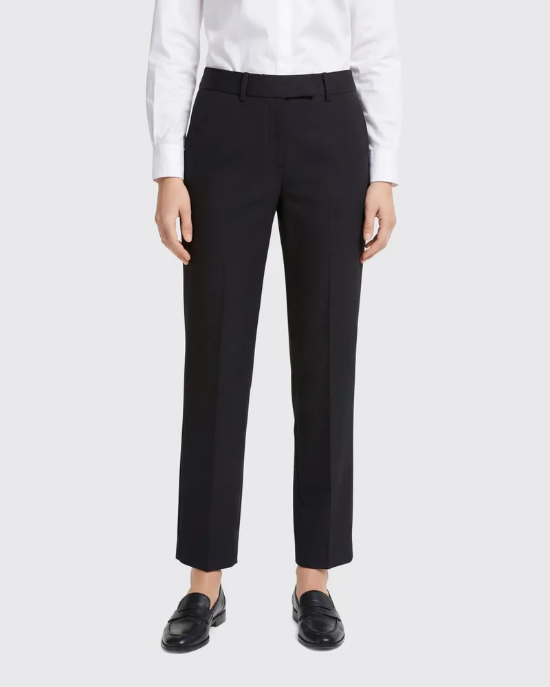 Federica Tosi Slim-Fit-Hose aus Crêpe Schwarz