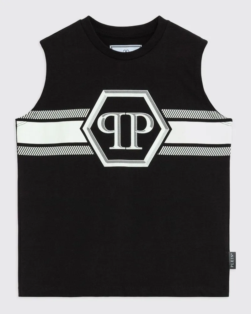 Philipp Plein Baumwoll-Tanktop mit Logo Schwarz