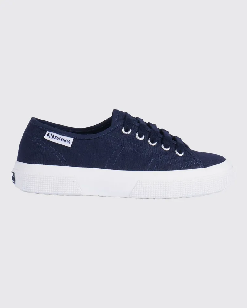 Superga 3750 Leggera Sneaker für Kinder von aus Baumwoll-Canvas mit Logo Blau