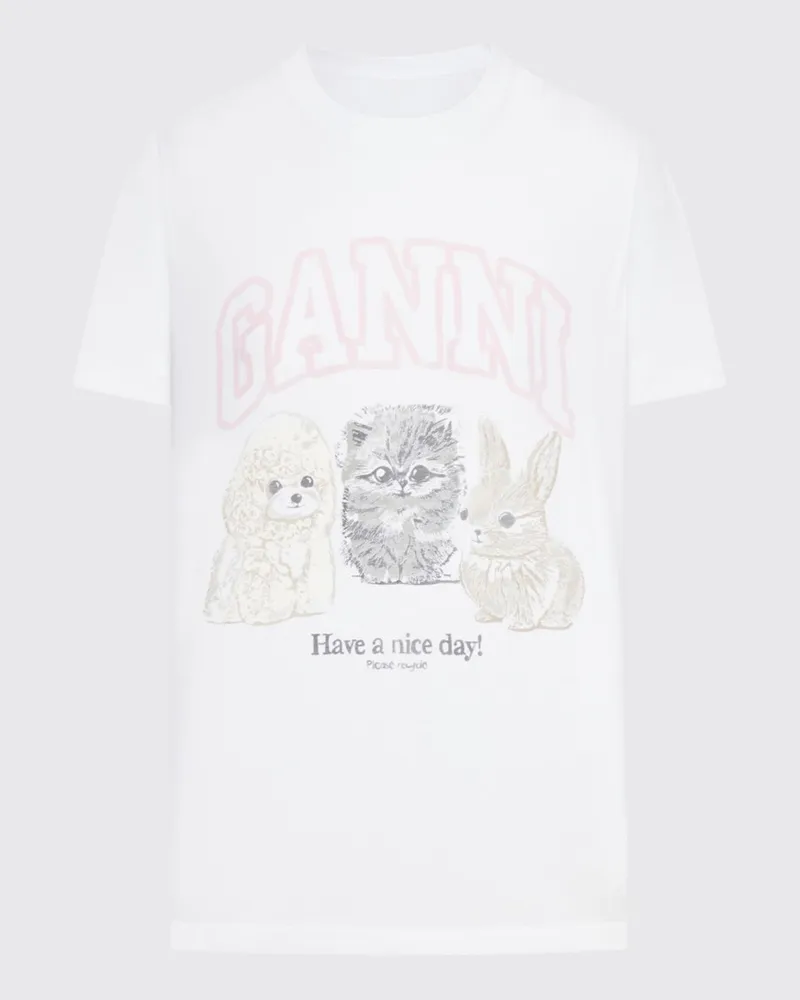 Ganni T-shirt damen Weiß