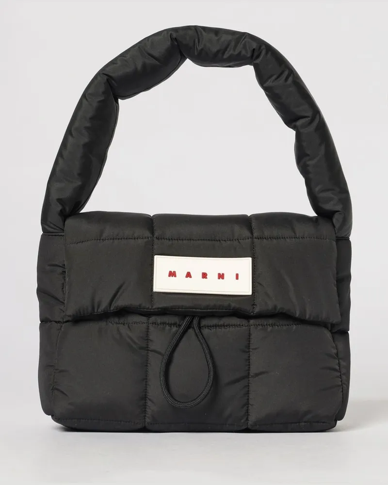 Marni Gesteppte Nylontasche Schwarz